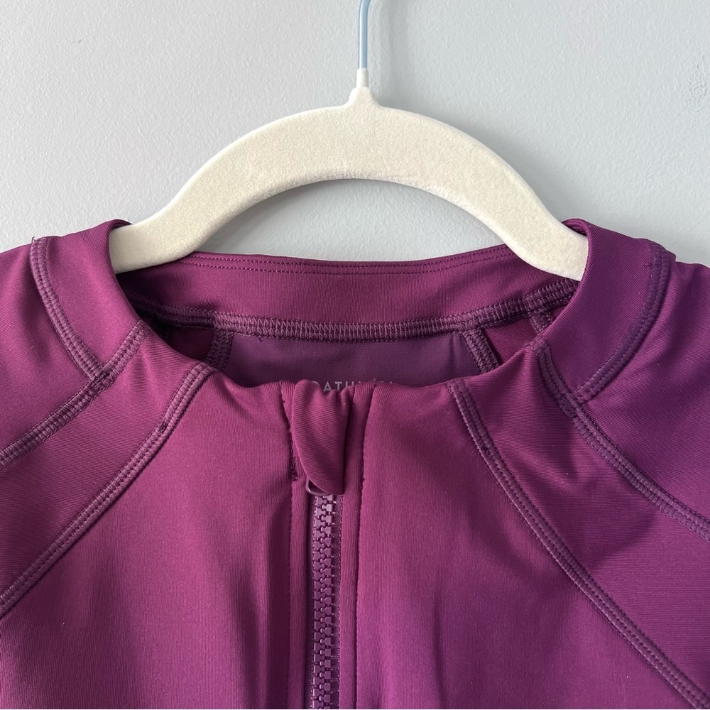Athleta Sun Shield One Piece Rashguard Swimsuit | Purple | Size Medium Tall - Picture 4 of 9